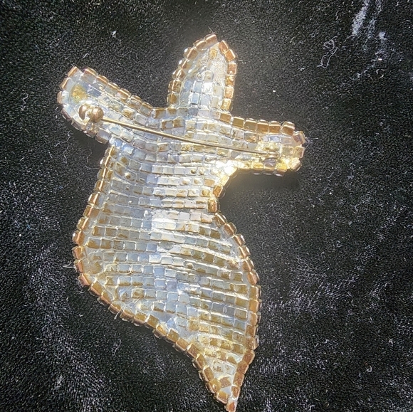 VINTAGE  RHINESTONE GHOST  BROOCH - Picture 4 of 7